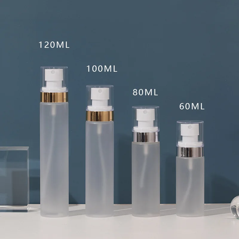 100/110/150/200 ml matné sprejové fľaše Elektroplované zlaté kozmetické hydratačné hydratačné dávkovač atomizátora doplňujúca kontajneru parfumy 1pc 1pc