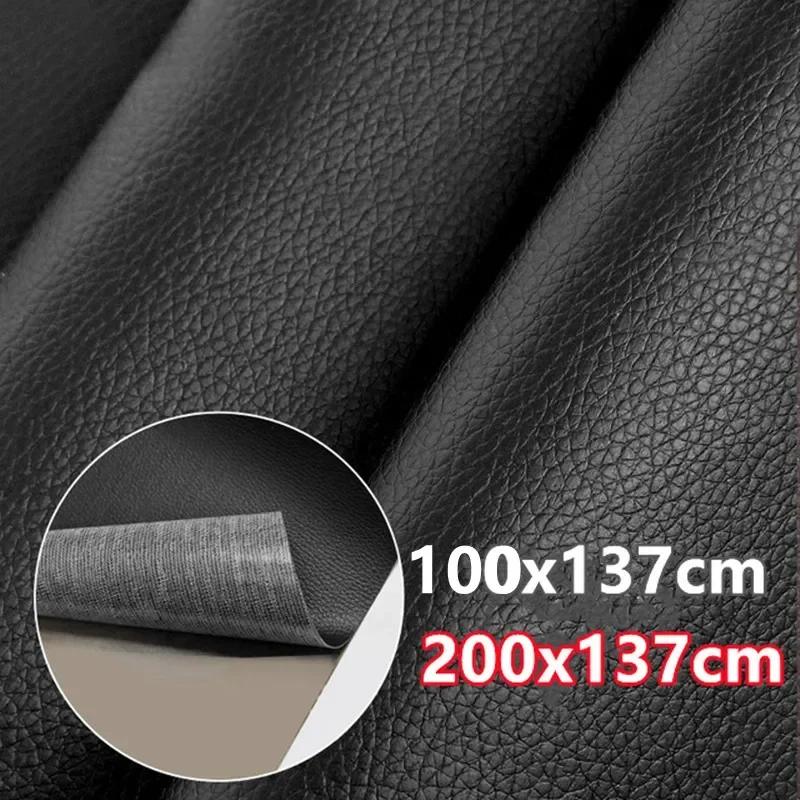 100/200x137cm PU kožené samolepiace fixované dotácie Simulácia Skin späť od lepivej gumovej koženej koženej pohovky