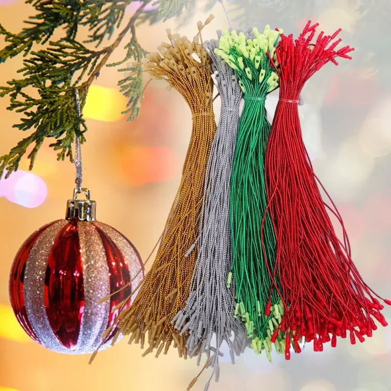 100-300ks vianočné lano Polyester vlákno Lanyard Line Vianoce guľôčkové laná visiaci závesný ornament Ornament Tag Decotion