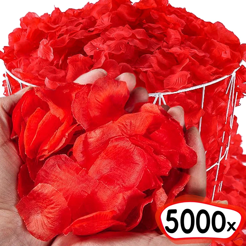 100-5 000 ks farebné umelé falošné ružové okvetné lístky pre romantickú svadobnú hostinu simulácia hodvábne kvety ruže ruže okvetné lístky