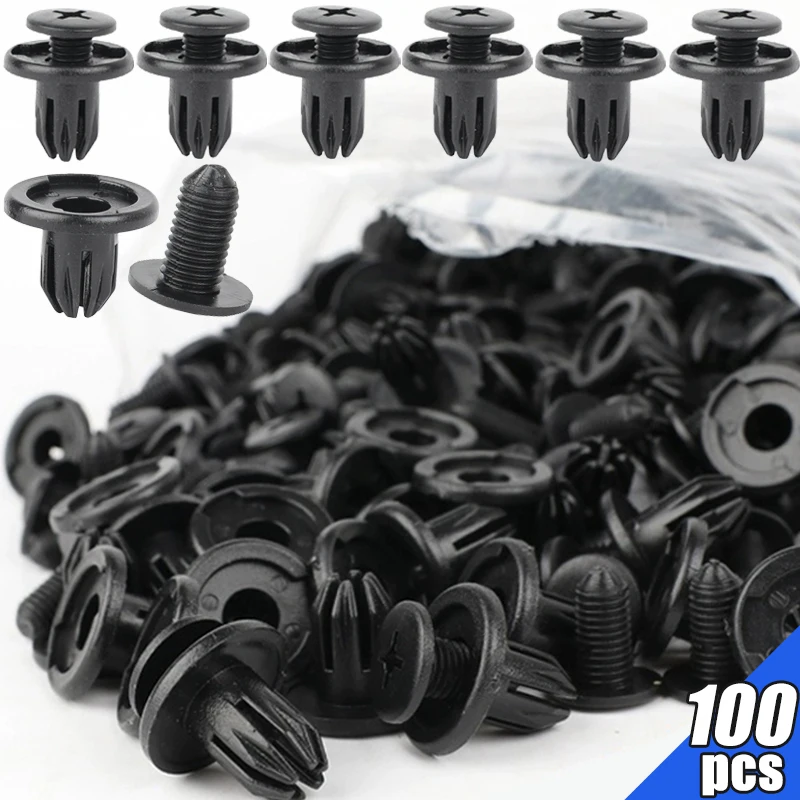 100/50 8 mm otvorov Dverné Nivet Plastové upevňovacie prvky Čierne Autá Lodené kryty Nivet Automatické upevňovacie prvky