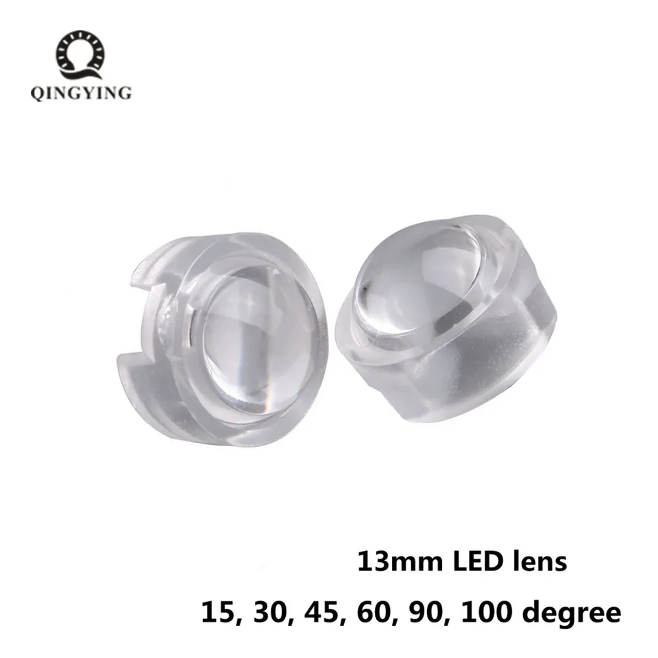 100-500ks 13 mm LED objektív LED 15 30 45 60 90 100 stupňa nemusí držať