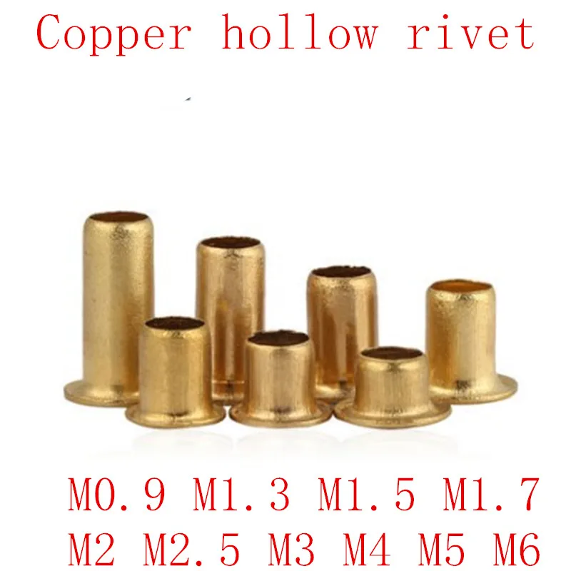 100-500ks M0,9 M1,3 M1,5 M1,7 m2 m2,5 m3 m4 m5 m6 Tubové rivetiny obojstranné obvodové dosky PCB nechty Copper Hollot Nit