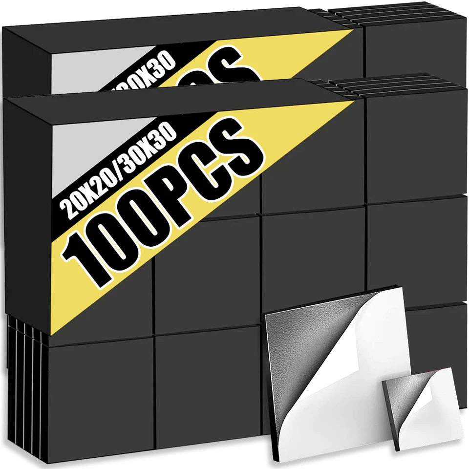 100/50x štvorcový magnetický samolepiaci magnety štvorcový gumový mäkký magnetický list pre chladničku domov pre domácich majstrov 20 mm 30 mm