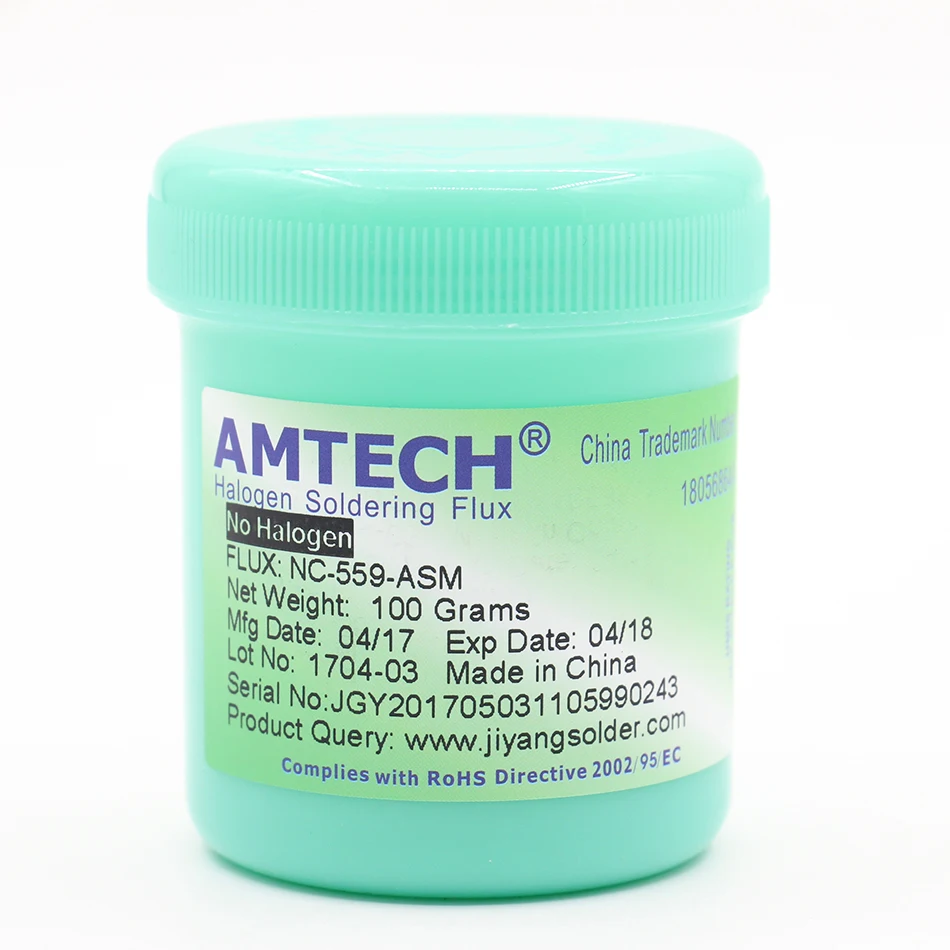 100% Amtech-NC-559-100G ASM Flux Paste Paste Flux Flux BGA Zváranie BGA sa bežne používa na tok Spájkovača 559