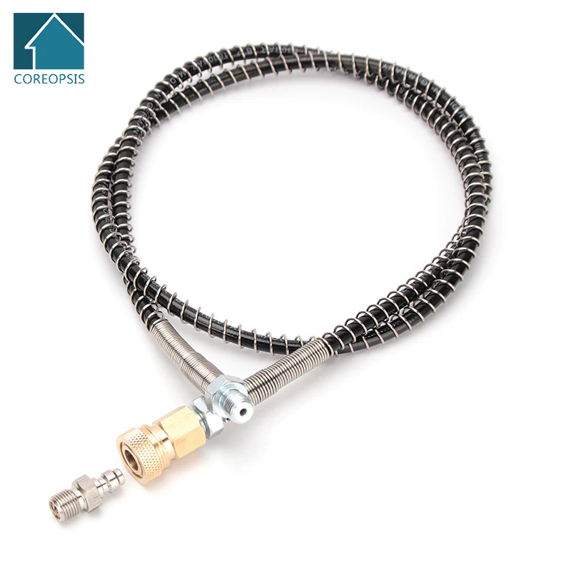 100 cm vysokotlaková nylonová hadica s pružinovým zabalením a závit M10X1 Quick Connect Coupls 40MPA PCP pneumatické doplňovanie vzduchu