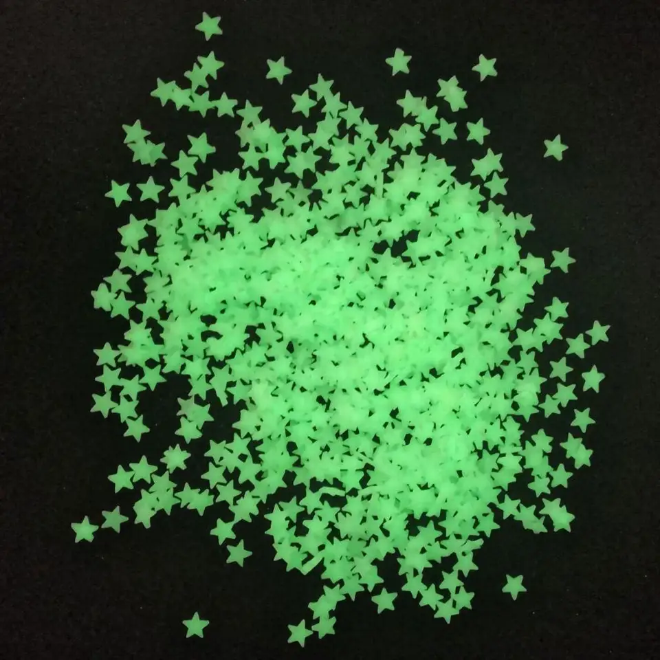 100 g/šou 5 mm plátky žiariaceho hviezd Polymér Polymér Clay Night Sparkle Moon Mäkká hrnčiarska pre hračky DEY DIY Crafts plnivo doplnky
