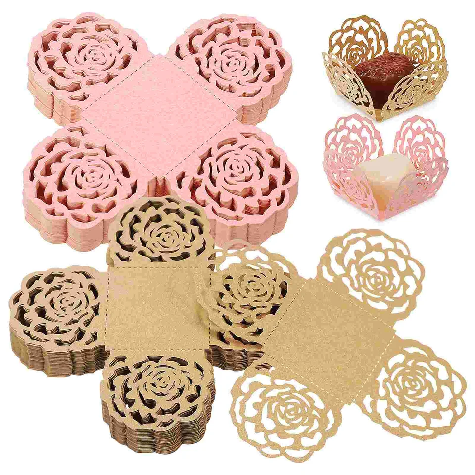 100 ks 6 balení cukrovinky Mini cupcake vložky čokoládové obaly malé čokolády hľuzovky