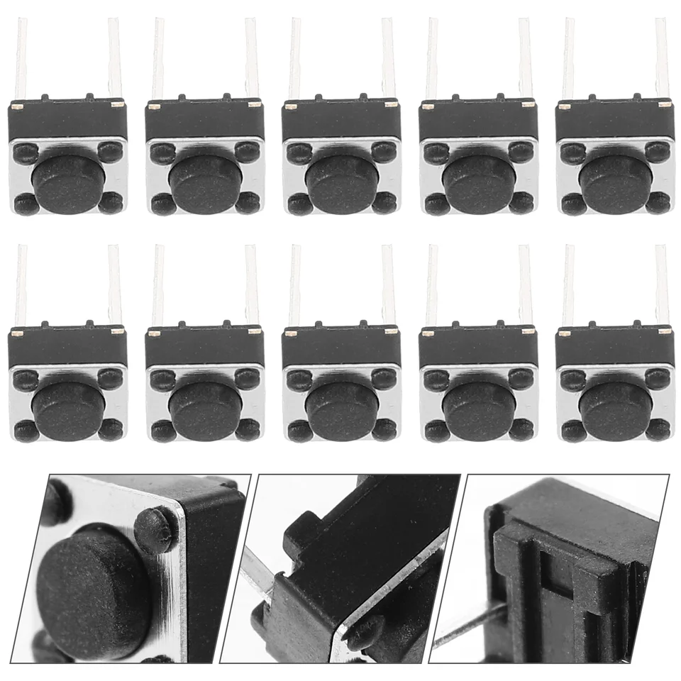 100 ks Micro Switch 6*6*43/5/7 mm dvojprcové klávesnice TAKLODY BUDOČNÉ OKLUJTE OKLUŠENIE KREMY
