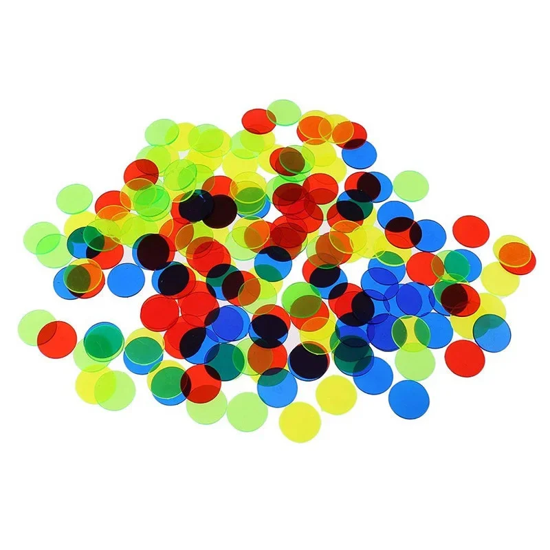 100 ks/set plastových kusov 19 mm okrúhle zakalenie/priehľadná dosková hra Veľkoobchod