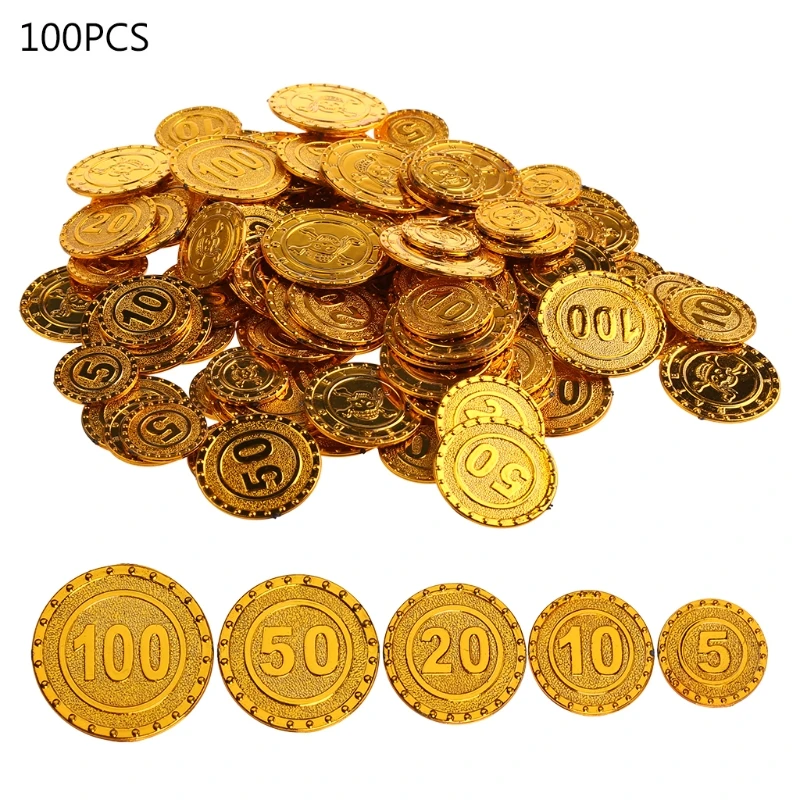 100 kusov zlaté vyjednávanie čipov plastová hra Cin Coin Vianoce dec