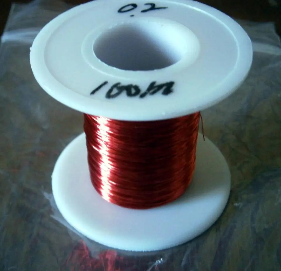 100 m/pc červený magnet drôt 0,2 mm smaltovaný meďový drôt magnetickú cievku vinutie 0,2 mm