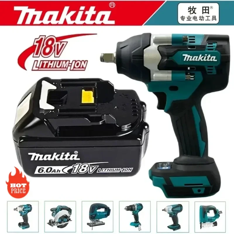 100%Makita 18V 6.0AH Nabíjateľná batéria pre elektrické náradie Makita s LED li-iónovými náhradami LXT BL1860 BL1850 18V 9A 6000MAH