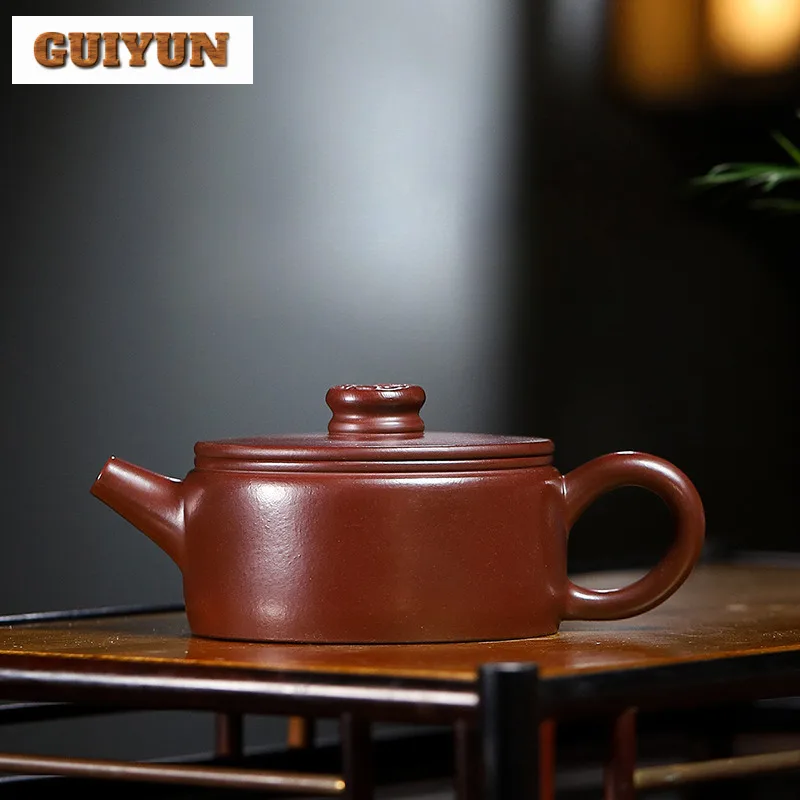 100 ml kreatívne Yixing Purple Clay Tajaty Ručne vyrobené šťastné mince Veľké kalibrové hrniec surová ruda zhu bahenná kanvica s infuserom zisha teaset
