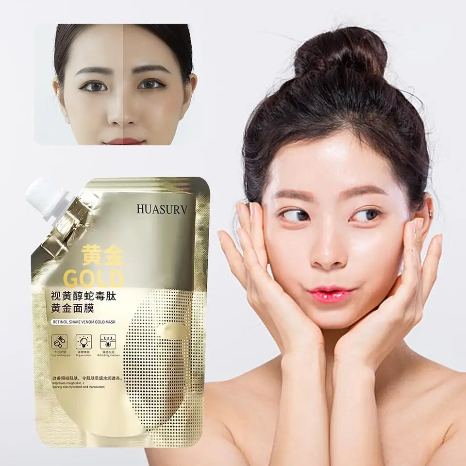 100 ml retinol hadí jed peptid zlatá maska ​​Zvlhčujúca starostlivosť o pleť číry hydratačný zvlhčujúci olejovú masku Oilla v oblasti starostlivosti o pleť proti starnutiu