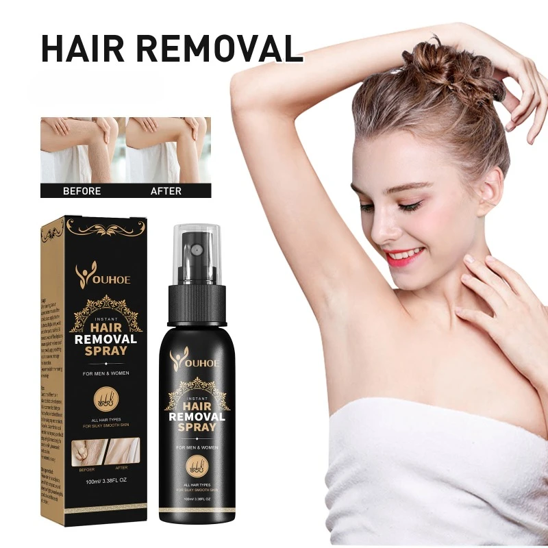 100 ml Sprej na odstraňovanie chĺpkov pre starostlivosť o telo na tvár Trvalé nohy na tvári nôh vlasov Remover bezbolestné podpazušia depilátory pre ženy
