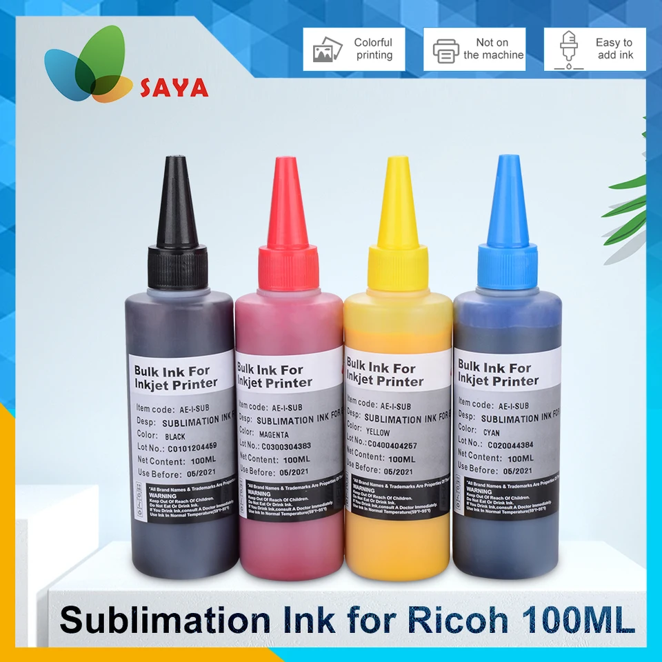 100 ml sublimačný atrament pre atrament RicOH GC41 pre RicOH SG2100N SG3100 SG3100SNW SG3110DNW SG3110DN SG3110SFNW TEPELE PREVOD TEPEL ANK