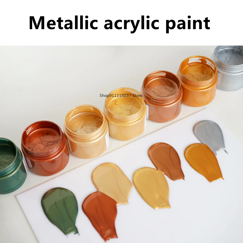 100 ml Sviečka omietka sfarbenie Pigment Zlatá farba kovová akrylová farba pre sviečky Tvorba kovového propylénu maľované náradie