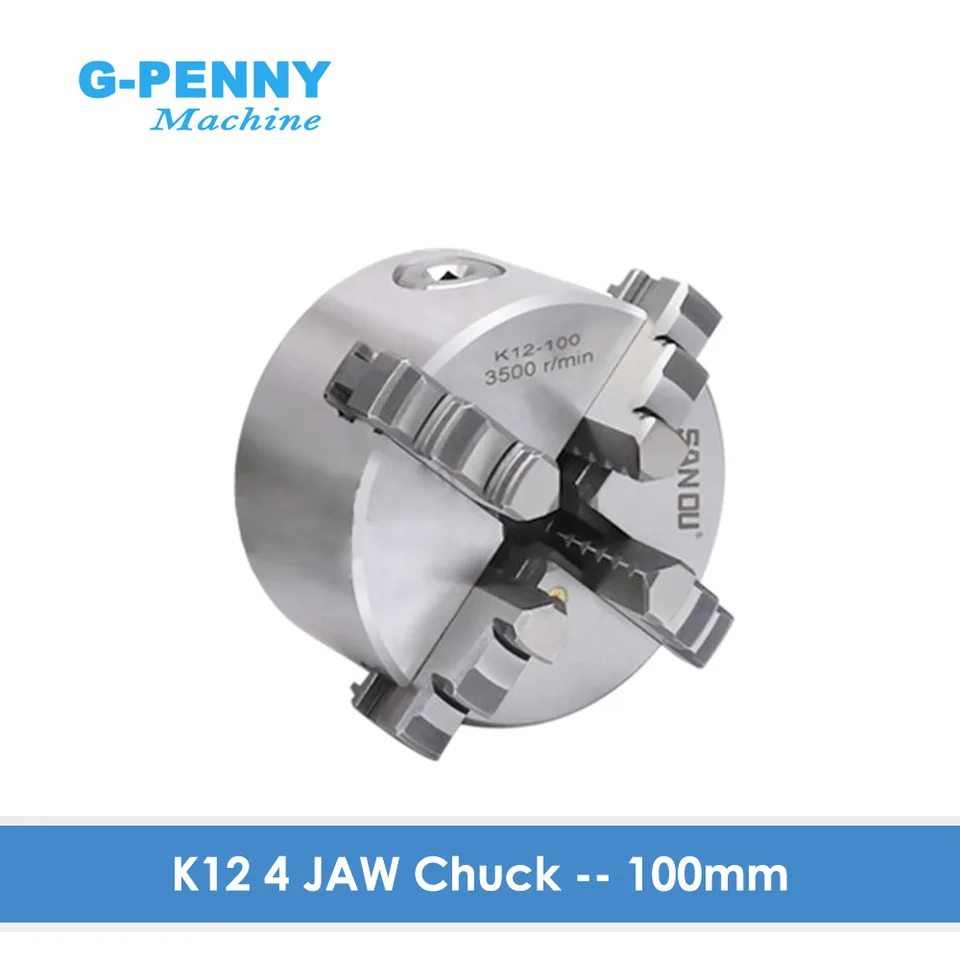100 mm 4 čeľusť Chuck Self-Centering Manual Chuck Four čeľusť K12-100 pre CNC gravírovanie frézka, stroj CNC Lathe!