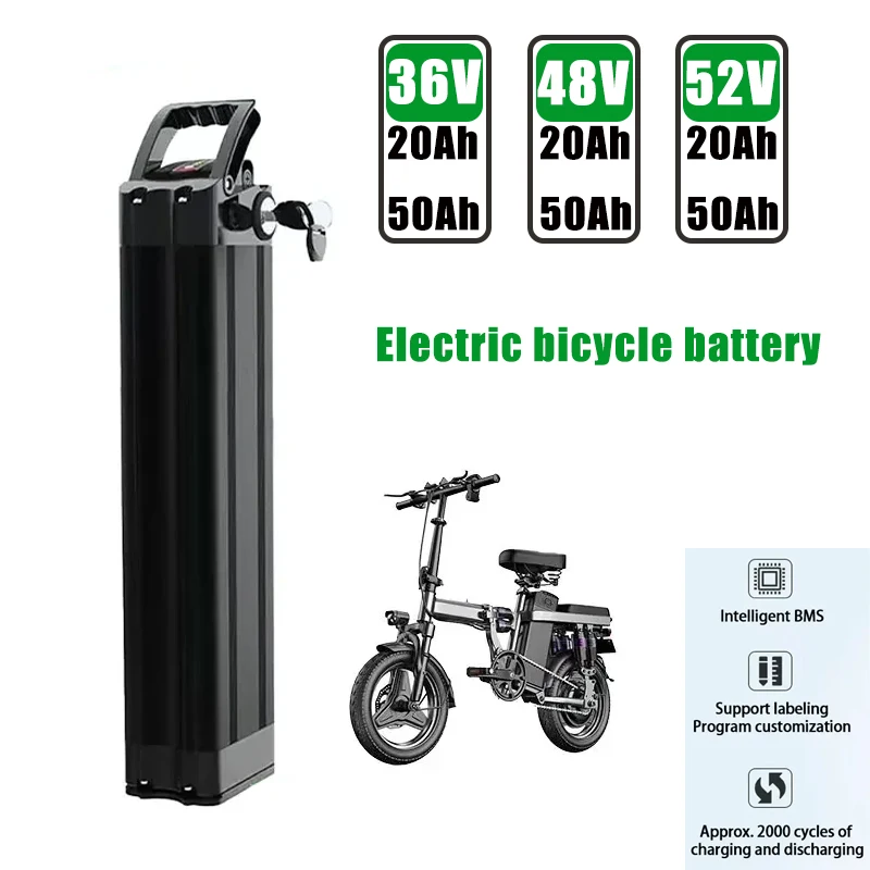 100% NOVÝ 18650 lítium batérie 36 V/48 V/52 V Biele elektrické vozidlo BATTERICKÝ VOZIDLA 20AH/30AH/50AH s BMS proti krádeži BM