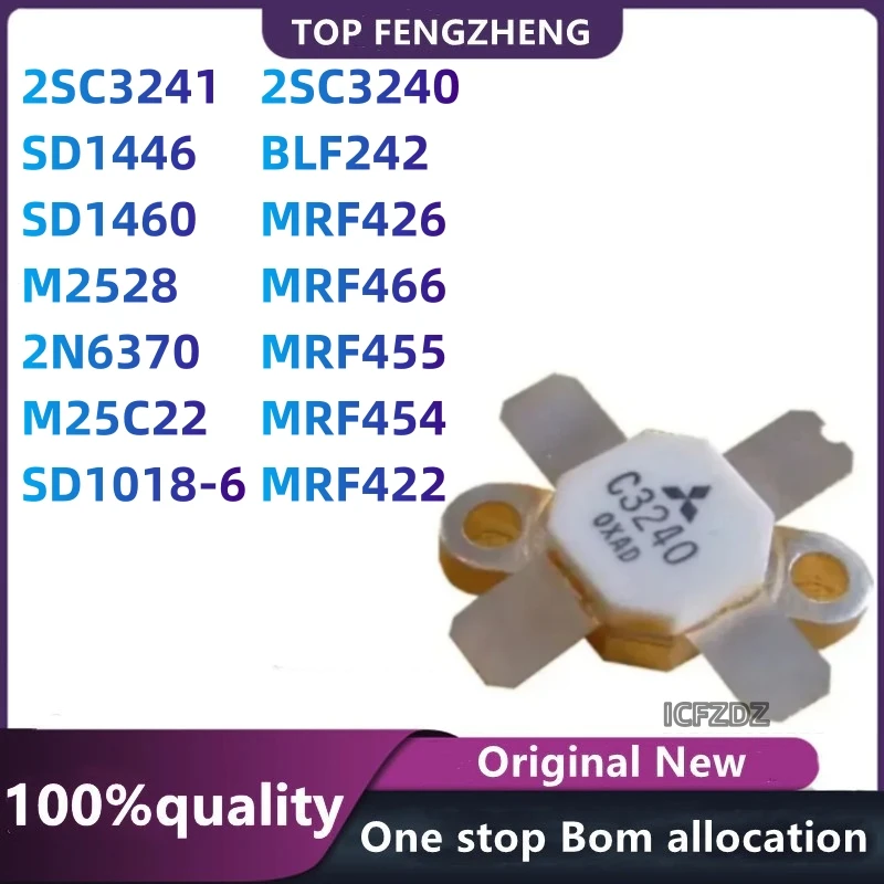 100% nový pôvodný SD1446 SD1460 SD1018-6 2N6370 M25C22 M2528 BLF242 MRF426 MRF455 MRF466 MRF454 MRF422 2SC3241 2SC3240