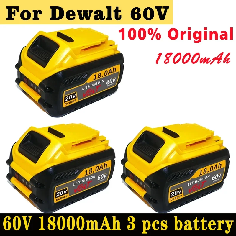 100%originálna batéria 18,0AH pre Dewalt 20V/60V Max Li-Ion batéria pre Dewalt DCB547-XJ DCB200 DCB201 pre batérie nástroja FlexVolt