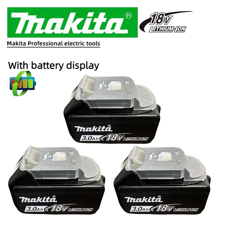 100% originálna Makita 18V 3AH/6AH Nabíjateľná batéria pre Makita Power Tool DDF487 DTD173 DTW700 DGA404
