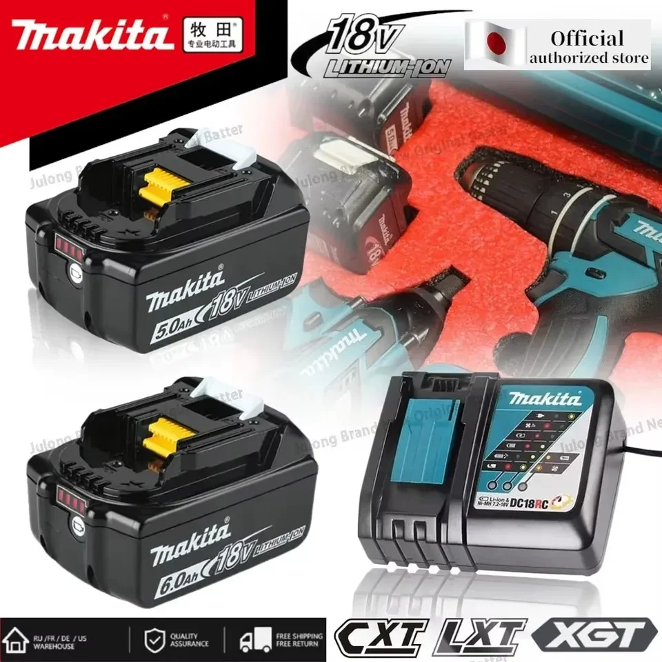 100% originálna Makita 6AH/5AH/3AH pre Makita 18V batéria BL1830B BL1850B BL1850 BL1840 BL1860 BL1815 Výmena lítiovej batérie