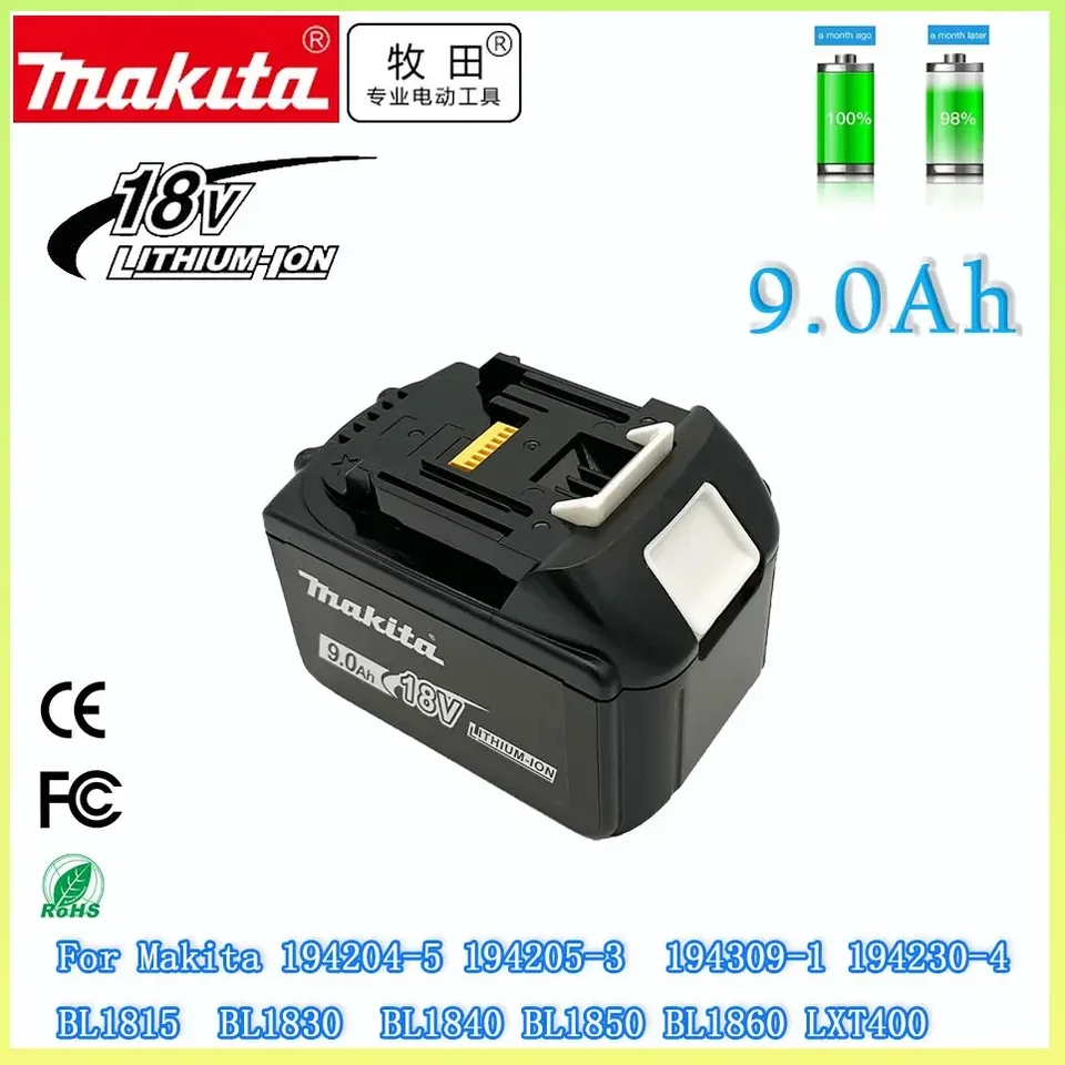 100% originálna Makita 9.0AH 18V LI-ION BATTÁLNA nabíjačka DC18RF BL1840 BL1830 BL1430BL1440 DC18RC Nabíjací nástroj s portom USB