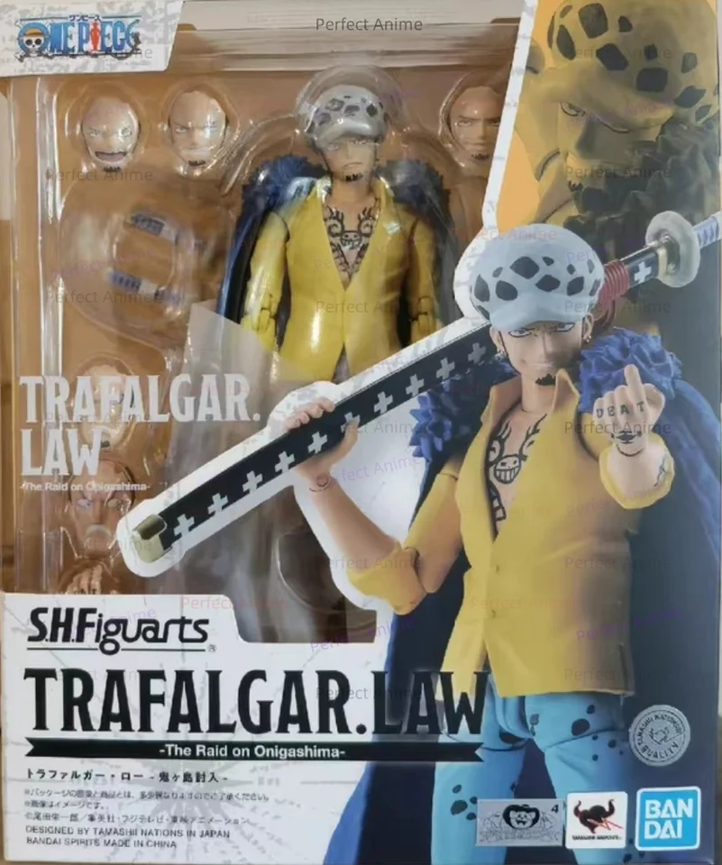100% originálne Bandai shfiguarts shf s jedným kusom Trafalgar Law Luffy Yamato Anime Action Figure Figure Hračky zberateľa sh figuarty