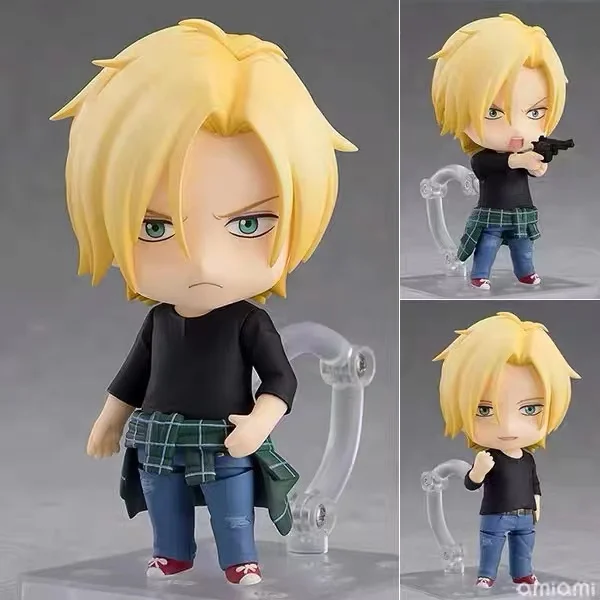 100% originálne originálne banánové ryby popol Lynx q verzia figma PVC Akcia Obrázok anime figurín model hračky Obrázok Zbierka bábiky Darček