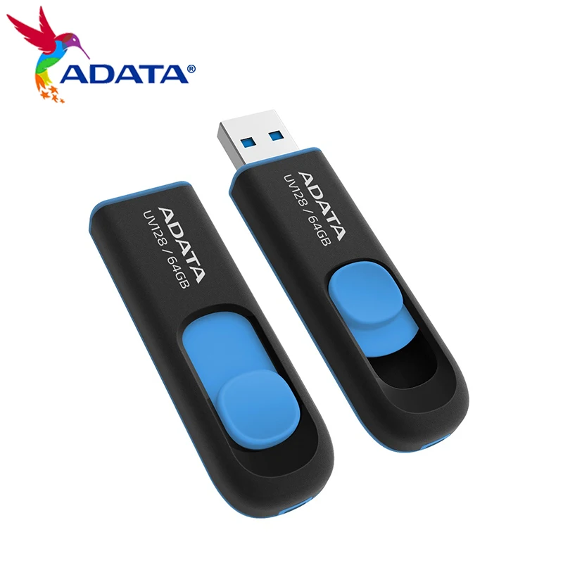 100% originálny Adata UV128 USB Flash Drive USB 3,2 Pendrive 32 GB 64 GB 128 GB 256 GB vysokorýchlostná mini U disková pamäť USB Stick