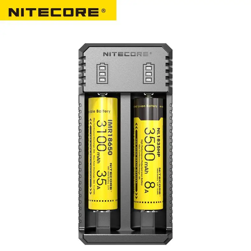 100% originálny NITECore UI1 UI2 Prenosný USB Li-Ion Battery Charger kompatibilný s 26650 20700 21700 18650 16340 14500 batéria