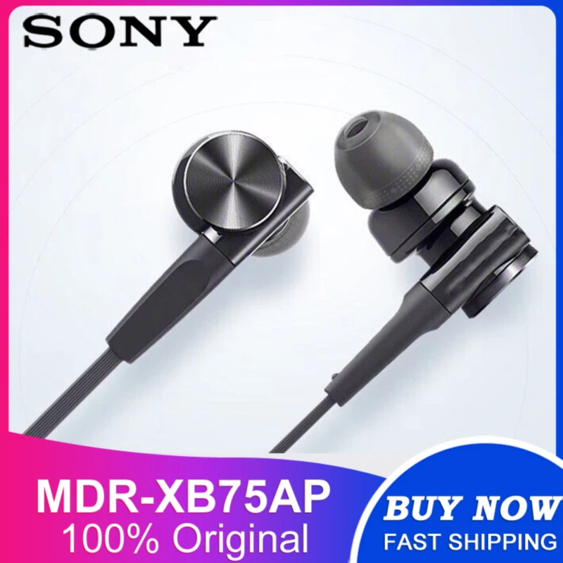 100% originálny Sony MDR-XB75AP Slúchadlá v doši