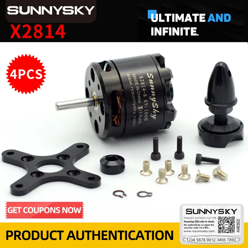 100% originálny Sunnysky X2814 KV900 KV1000 KV1100 KV1250 Outrunner Brushless Motor pre RC Aircraft QuadCopter