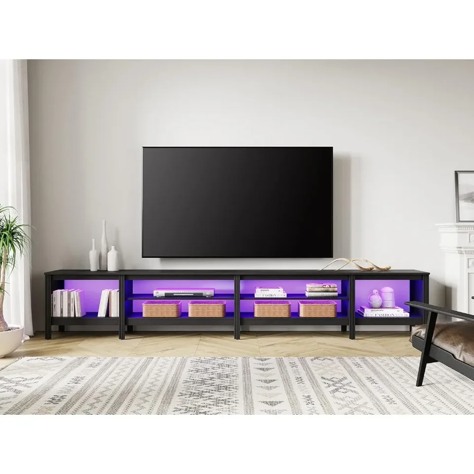 100 -palcový televízor so 16 vymeniteľnými LED svetlami, Black Entertainment Center pre 80 85 90 palcov
