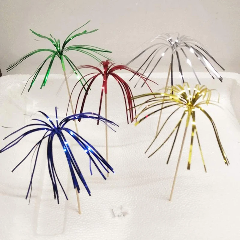 100 pcs kokteil Picks Fireworks Party Picks Fireworks Cake Topper Sandwich Cocktail Picks špáradlá na dekoráciu tortu