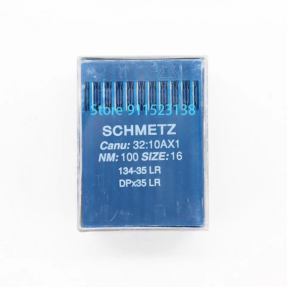 100 pcs Originálna šijacia ihla Schmetz 134-35 LR DPX35 LR NM 90/14 100/16 110/18 120/19 130/21 pre priemyselný šijací stroj