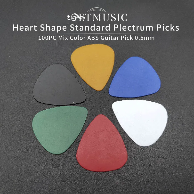 100 percent štandardnej gitary plectrum plectrum pick tvare srdca Mix Color abs gitara Pick 0,5 mm
