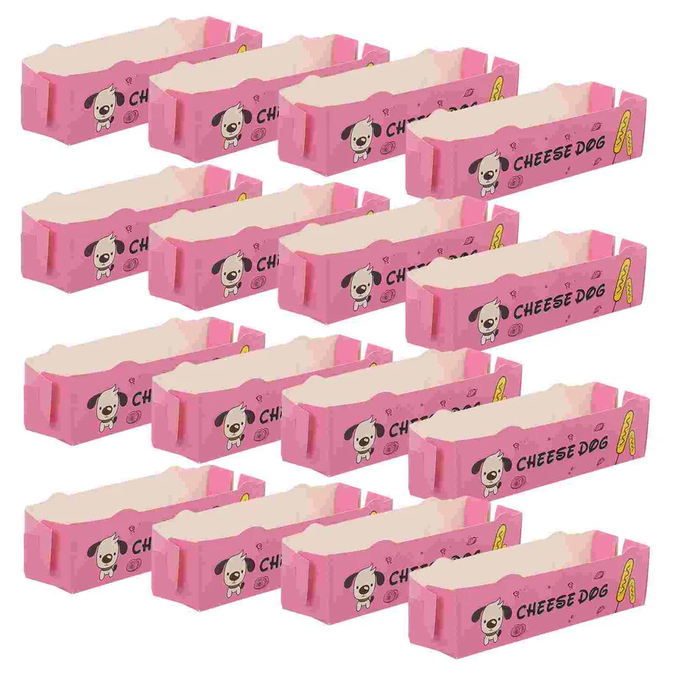 100 počítačov Hot Dog Box Paper Sushi Tray Boxes pre psov obaly biely kartónový kontajner