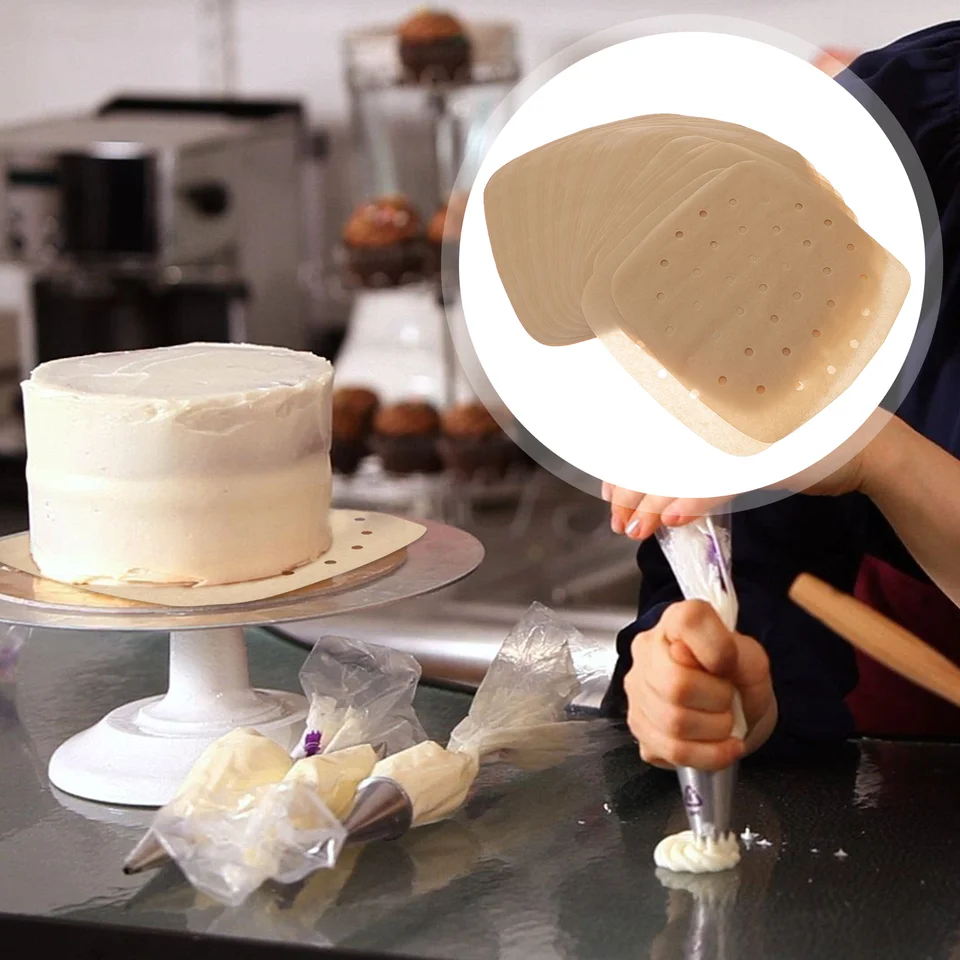 100 počítačov parný kôš Silikónový papier Child Square Pekáva panvový postrek na varenie vzduchovej fritézy