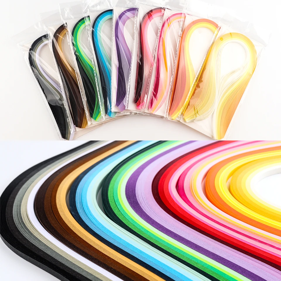 100 prúžkov 5 mm quilling papierovými prúžkami nastavené presný rezný papier skvelý pre domácich majstrov, dekorácia narodeninových darčekov pre quillingové nástroje