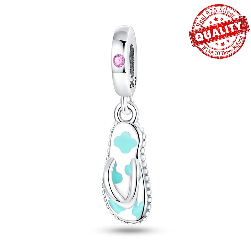 100% S925 Sterling strieborné kúzla Fit Fit Original Pandora náramok a náramok DIY korálky pre ženy narodeniny Darček pre jemné šperky