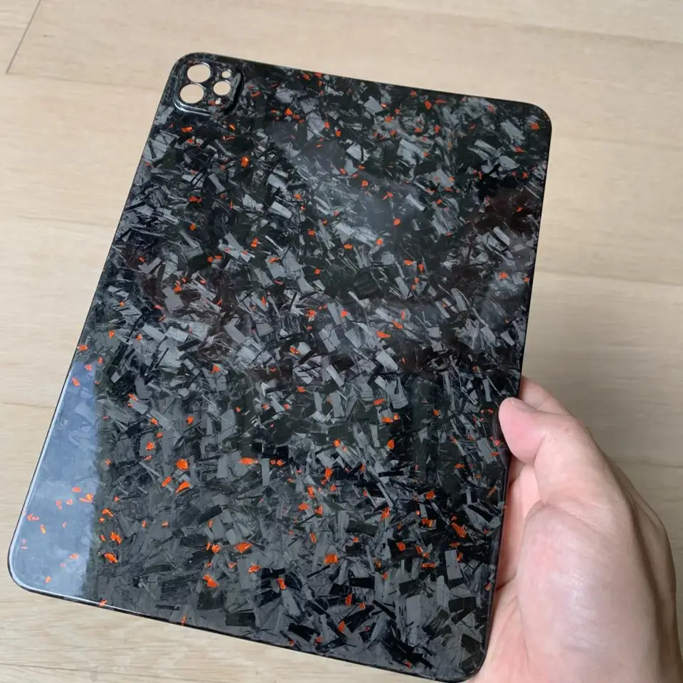 100% skutočné lesklé kované puzdro na uhlíkové vlákno pre Apple iPad Pro 11 palca 2020 2021 2022 Lightweight Luxury Tablet Pad Back Cover
