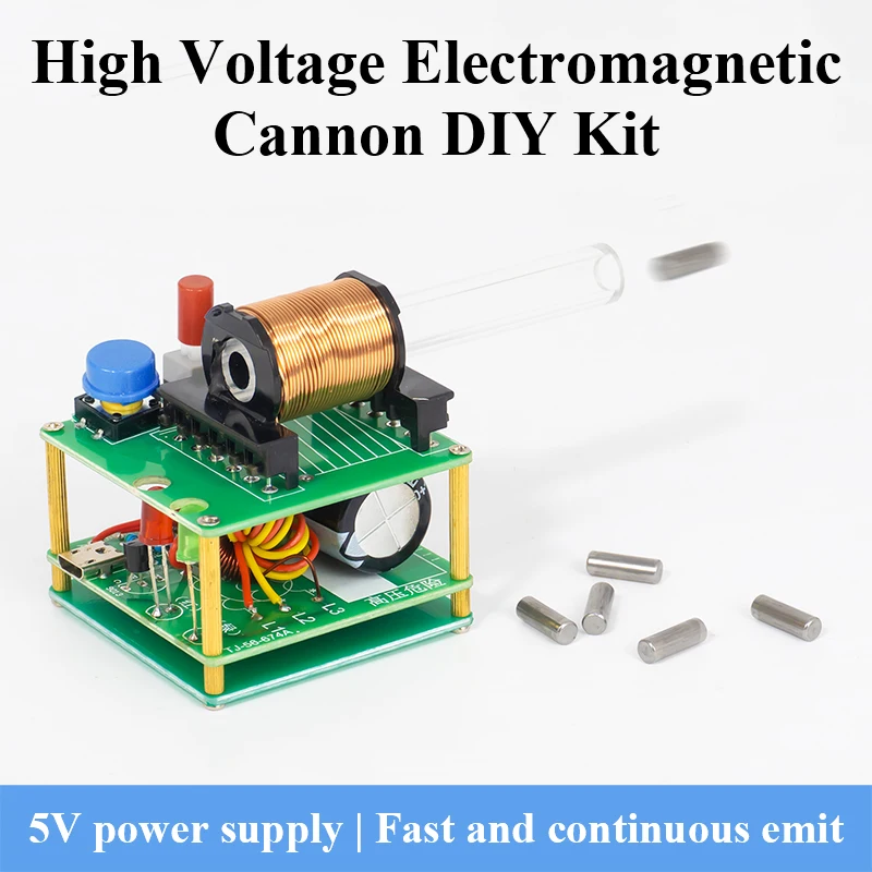 100 V vysokonapäťové elektromagnetické delo model DIY Kit