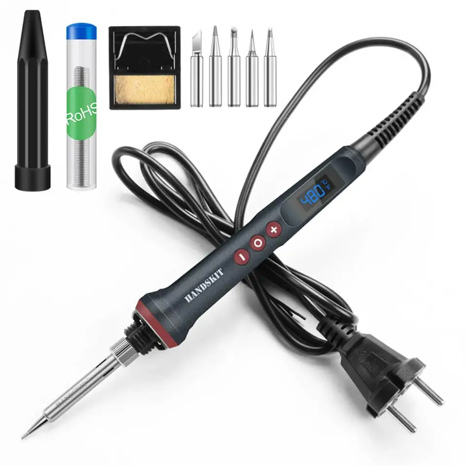 100 W/200W spájkovanie železa LCD Digitálne nastavenie Elektrické zváracie súpravy