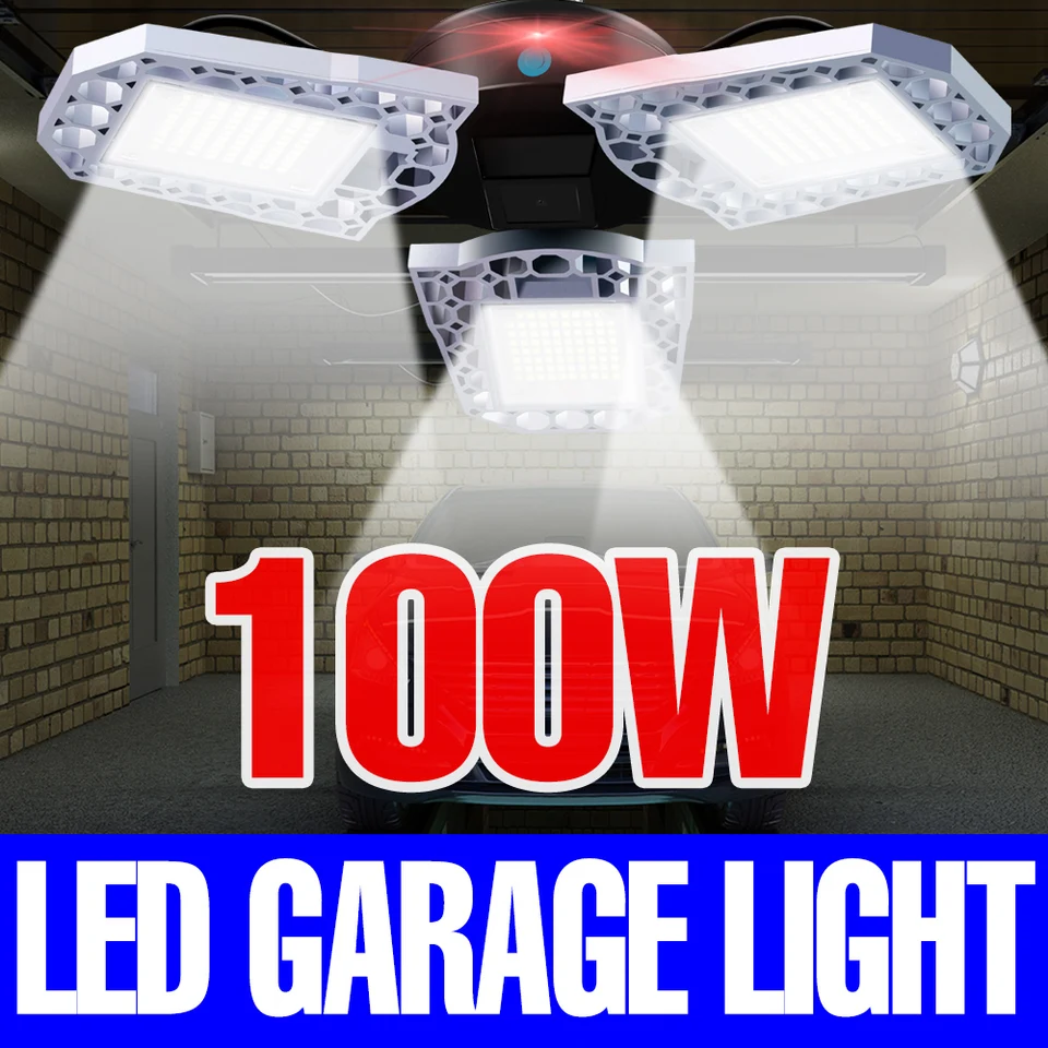 100 W garážové svetlo E27 LED žiarovka 220V deformovateľná lampa vodotesná IP65 Outdoors 60W 80W Bombilla 110V UFO Lighting Warehouse