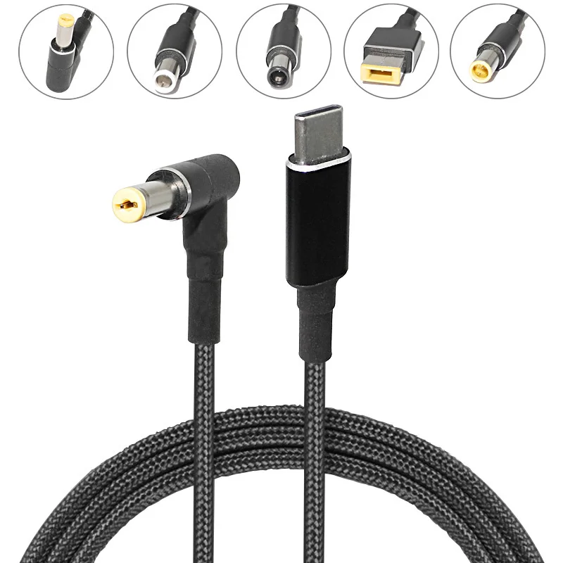 100 W USB Typ C do notebooku NAPOJECKÝ PRÍRUČKA SCK DC DC Adaptér nabíjačku káblovej kábla KLADOVÁ Zátka pre HP Asus Lenovo Dell Sony