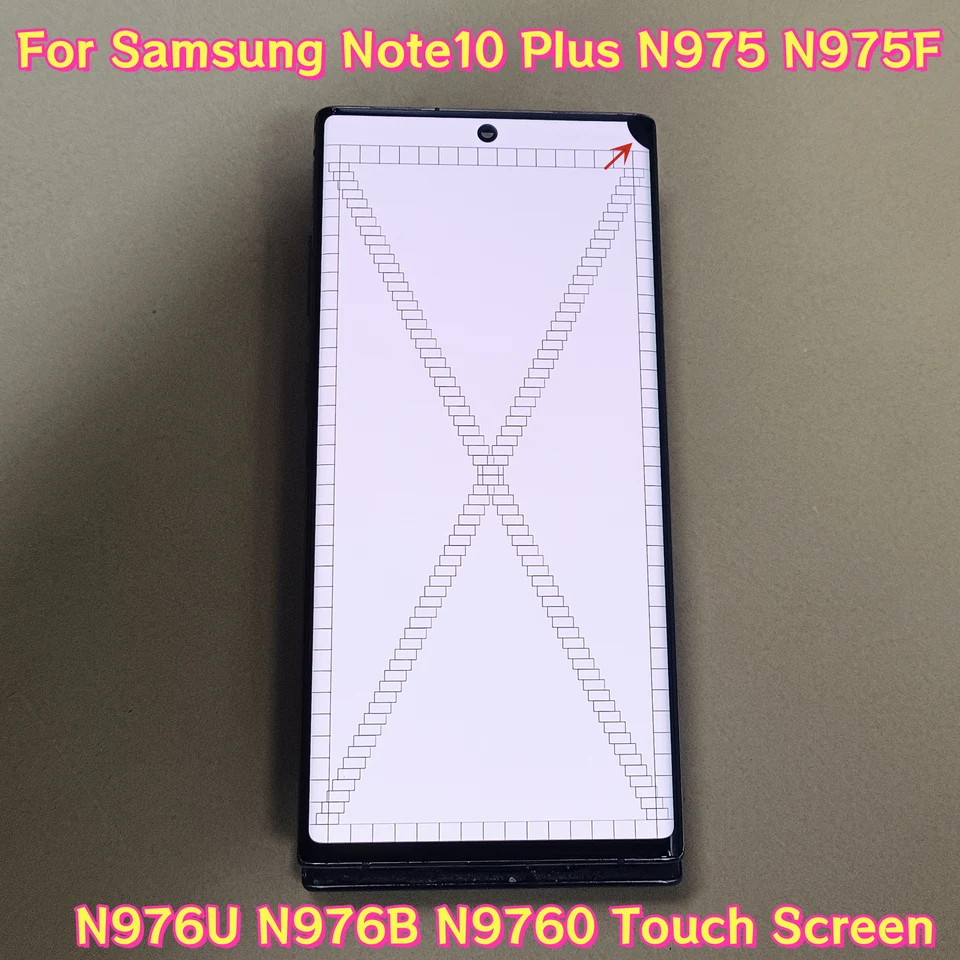 100% Work AMOLED Note10+ pre Samsung Galaxy Note 10 Plus N975F N976B LCD Display Display Digitator Digitalizátor ， s bodovým riadkom