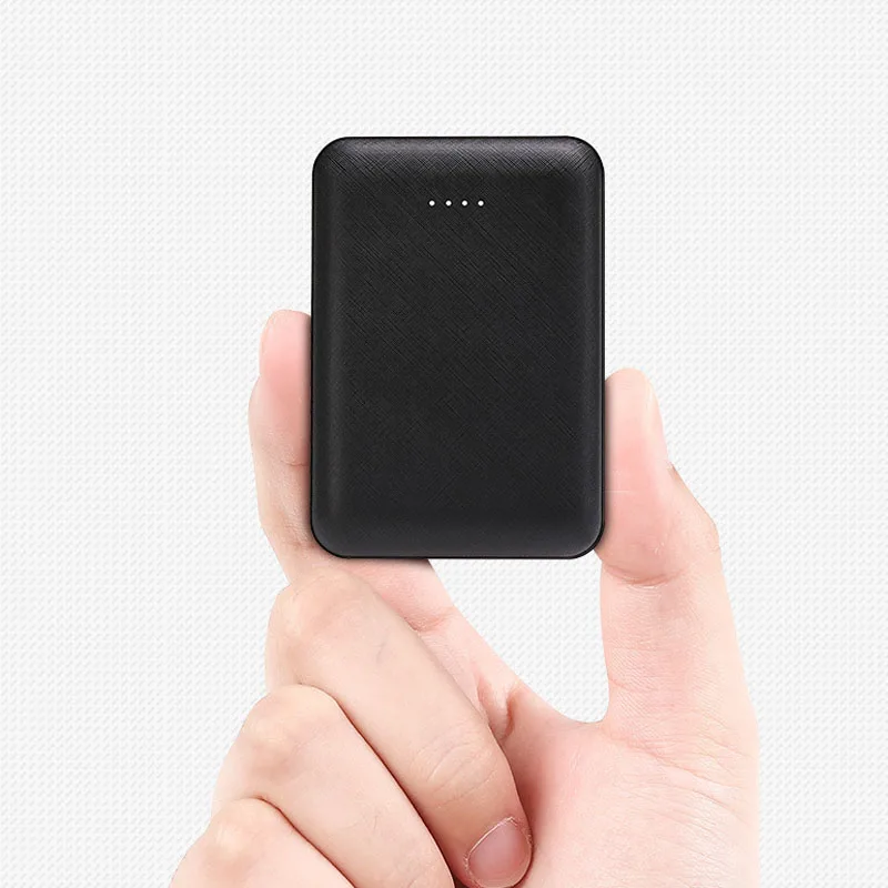 1000 mAh Power Bank pre iPhone Xiaomi Prenosná nabíjačka 2 USB 5V 2A Rýchle nabíjanie Externé batérie pre vykurovanie vesty Jack